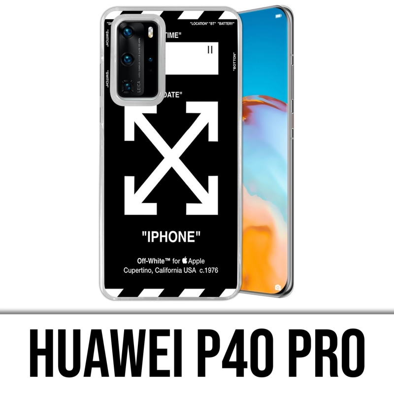 Custodia per Huawei P40 PRO - Bianco sporco nero
