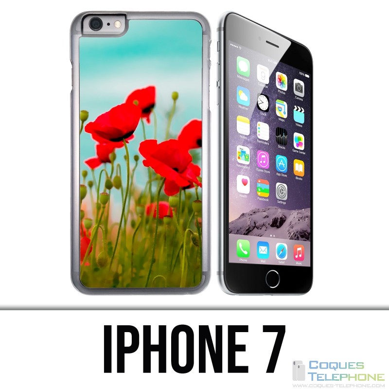 Custodia per iPhone 7 - Poppies 2