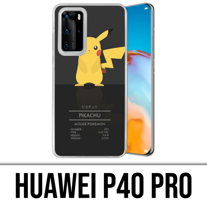 Funda Huawei P40 PRO - Tarjeta de identificación Pokémon Pikachu