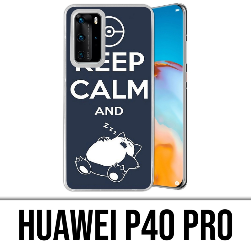 Custodia per Huawei P40 PRO - Pokémon Snorlax Keep Calm