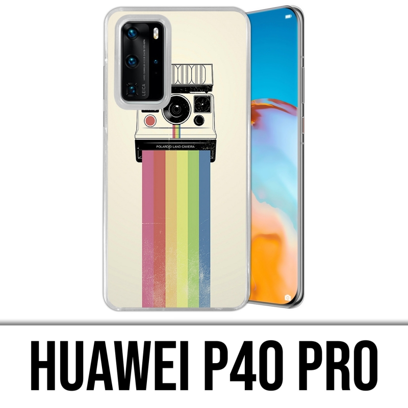 Huawei P40 PRO Case - Polaroid Regenbogen Regenbogen