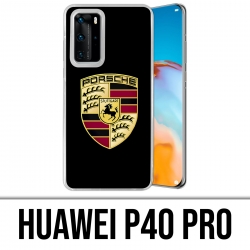 Funda Huawei P40 PRO - Logotipo Porsche Negro