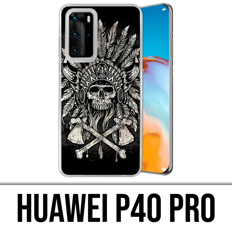 Huawei P40 PRO Case - Skull Head Feathers