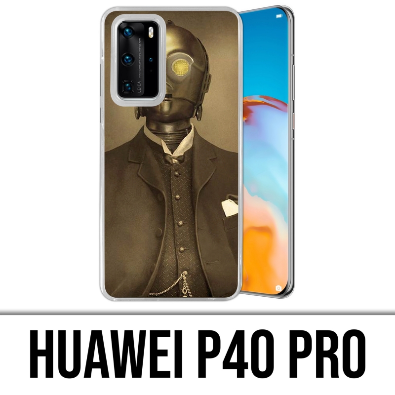 Custodia per Huawei P40 PRO - Star Wars Vintage C3Po