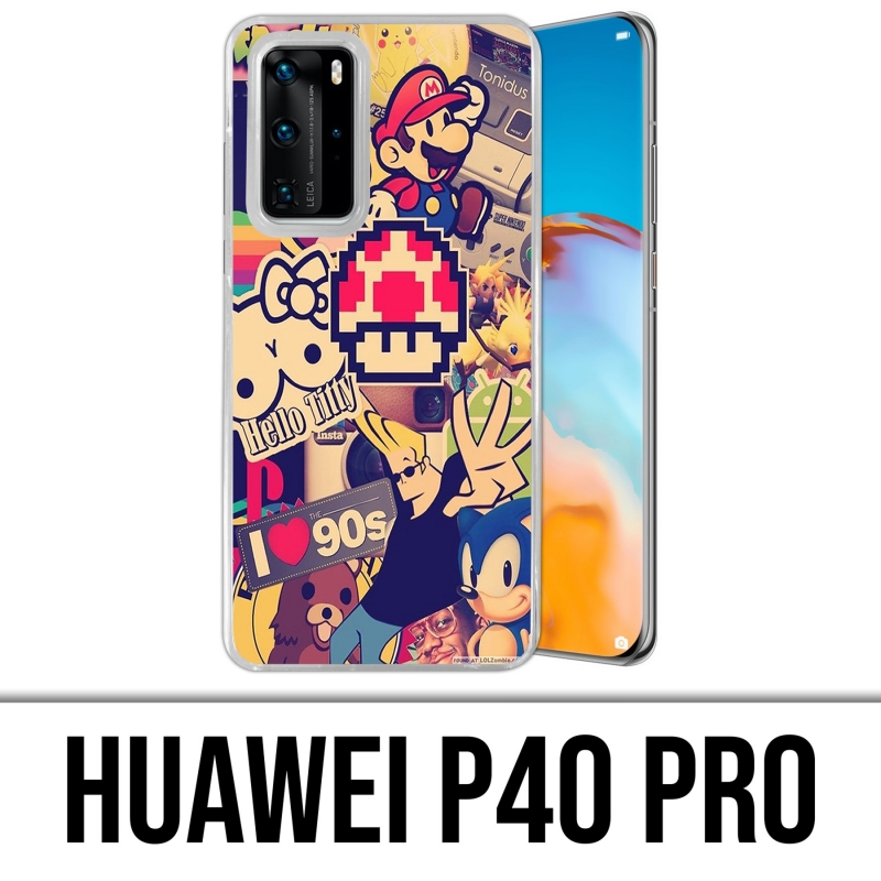 Custodia per Huawei P40 PRO - Adesivi vintage anni '90