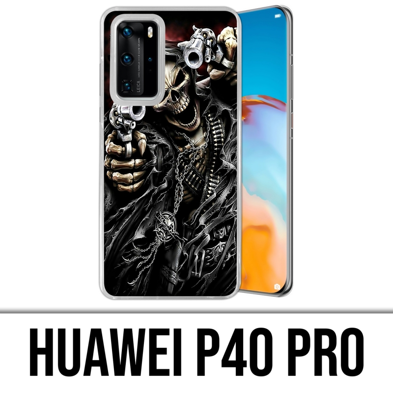 Coque Huawei P40 PRO - Tete Mort Pistolet