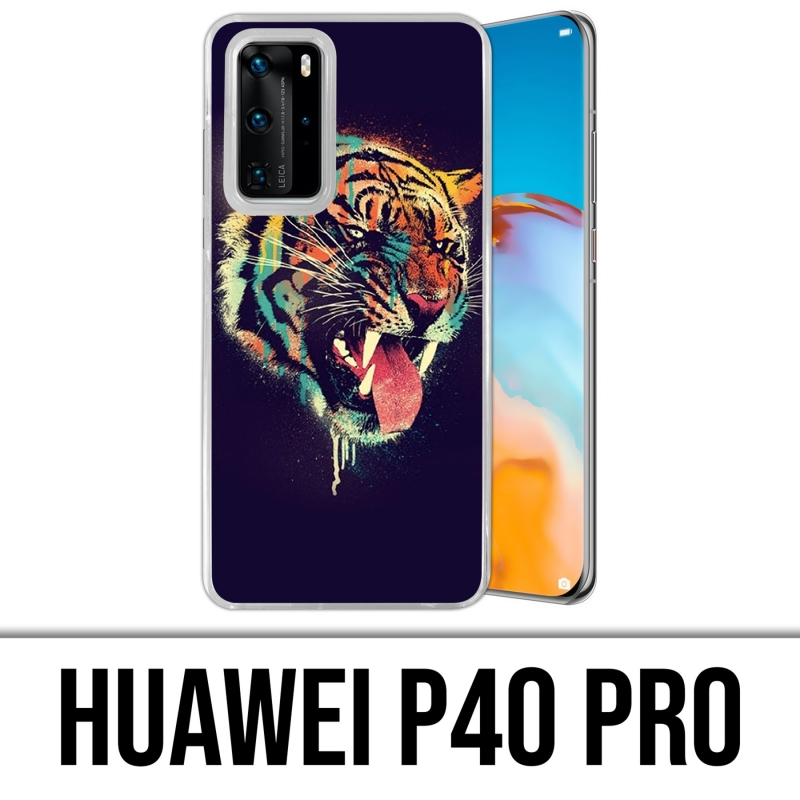 Huawei P40 PRO Case - Paint Tiger