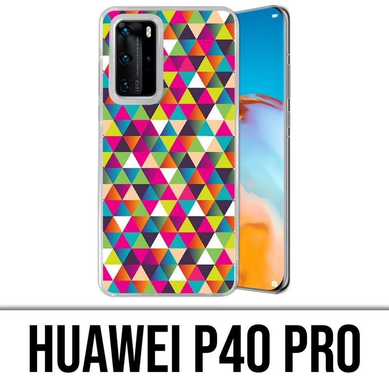 Carcasa para Huawei P40 PRO - Triángulo multicolor