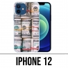 Coque iPhone 12 - Billets Dollars Rouleaux