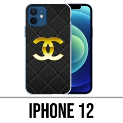 Funda para iPhone 12 - Cuero con logo de Chanel