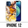 Coque iPhone 12 - Kobe Bryant Cartoon Nba
