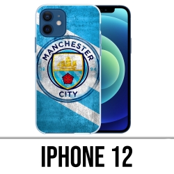 Coque iPhone 12 - Manchester Football Grunge