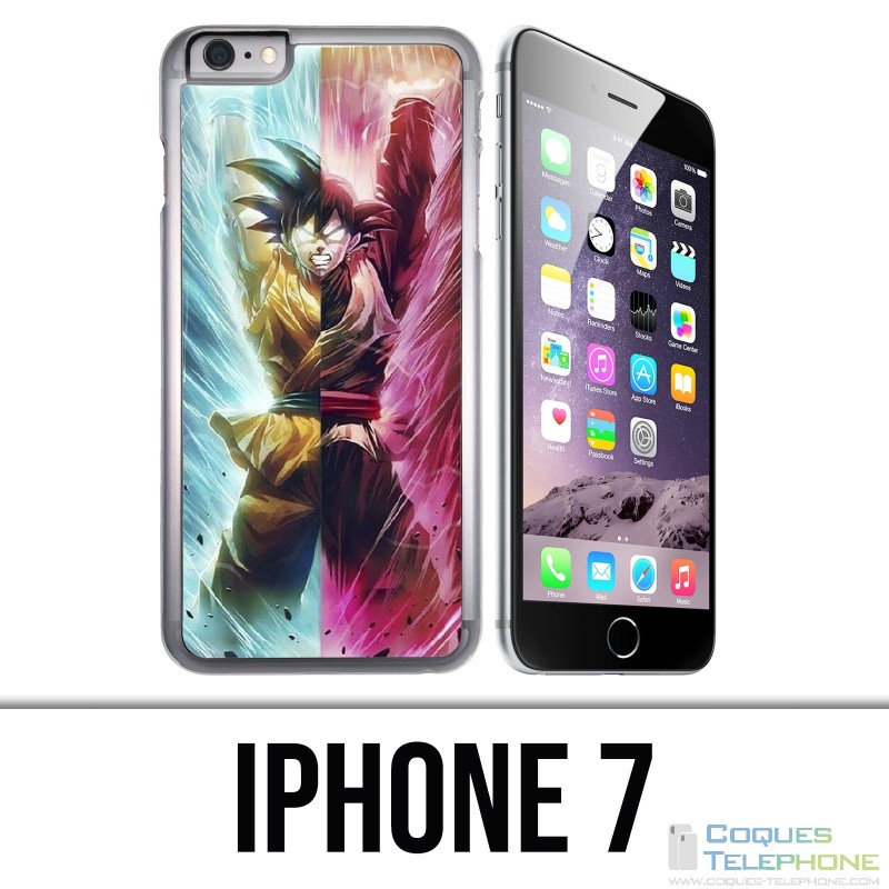 Coque iPhone 7 - Dragon Ball Black Goku Cartoon