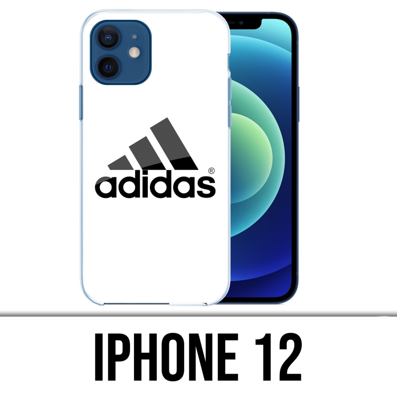 Funda para iPhone 12 - Logo Adidas Blanco