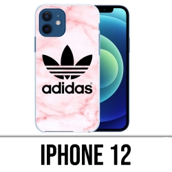Coque iPhone 12 - Adidas Marble Pink