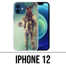 Custodia per iPhone 12 - Cervo animale astronauta