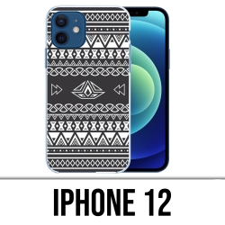 IPhone 12 Case - Gray Aztec