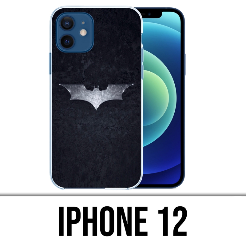 Coque iPhone 12 - Batman Logo Dark Knight