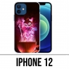 Coque iPhone 12 - Chat Tasse Alice Au Pays Des Merveilles