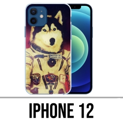 Coque iPhone 12 - Chien Jusky Astronaute