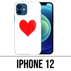Funda para iPhone 12 - Corazón rojo