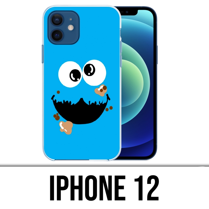 Coque iPhone 12 - Cookie Monster Face