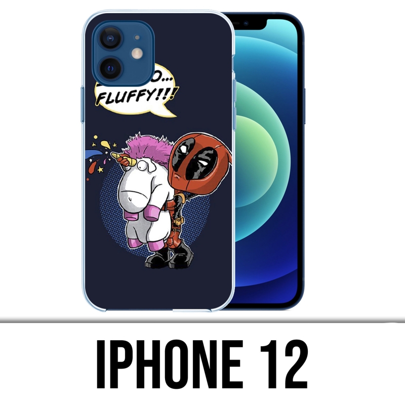 Coque iPhone 12 - Deadpool Fluffy Licorne