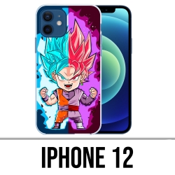 Coque iPhone 12 - Dragon Ball Black Goku Cartoon