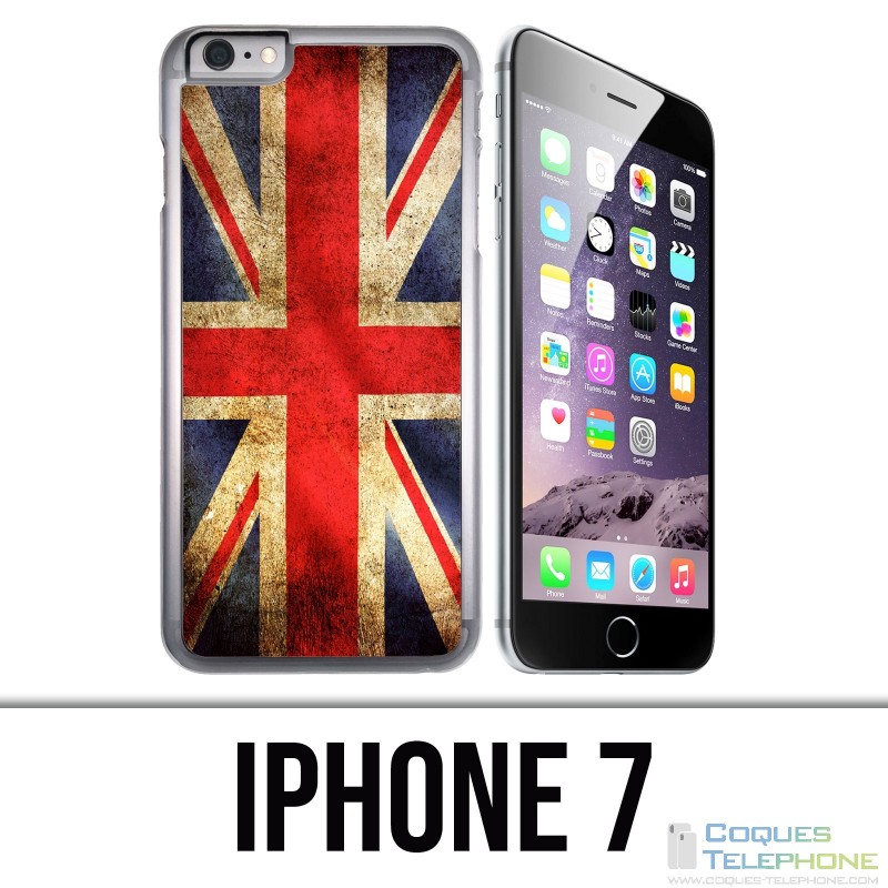 Custodia per iPhone 7 - Bandiera britannica vintage