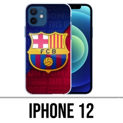 Coque iPhone 12 - Football Fc Barcelone Logo