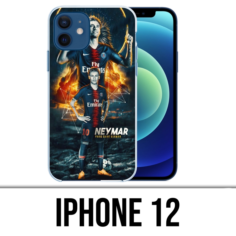Coque iPhone 12 - Football Psg Neymar Victoire