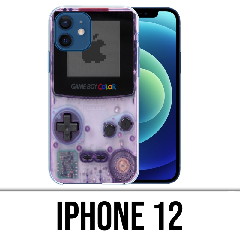 Custodia per iPhone 12 - Game Boy Color Purple