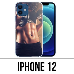 Coque iPhone 12 - Girl Musculation