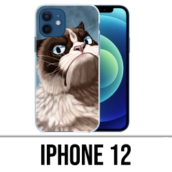 Coque iPhone 12 - Grumpy Cat