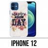 Coque iPhone 12 - Happy Every Days Roses