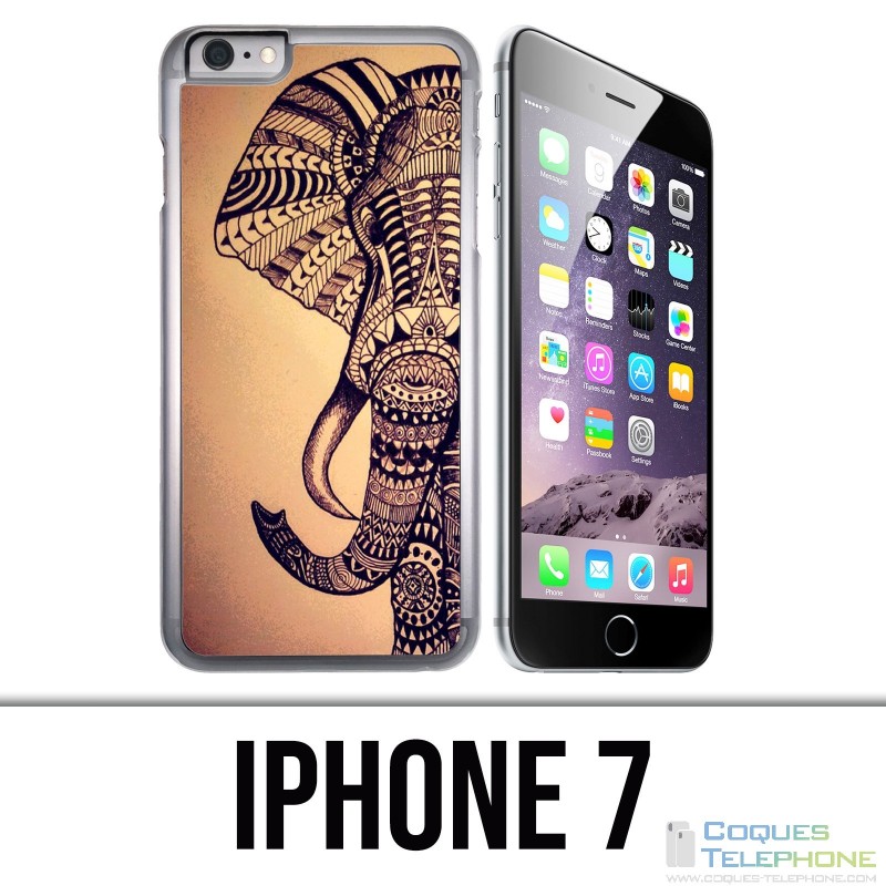 Custodia per iPhone 7 - Elefante azteco vintage