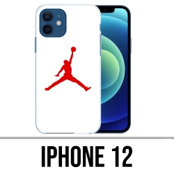 Coque iPhone 12 - Jordan Basketball Logo Blanc
