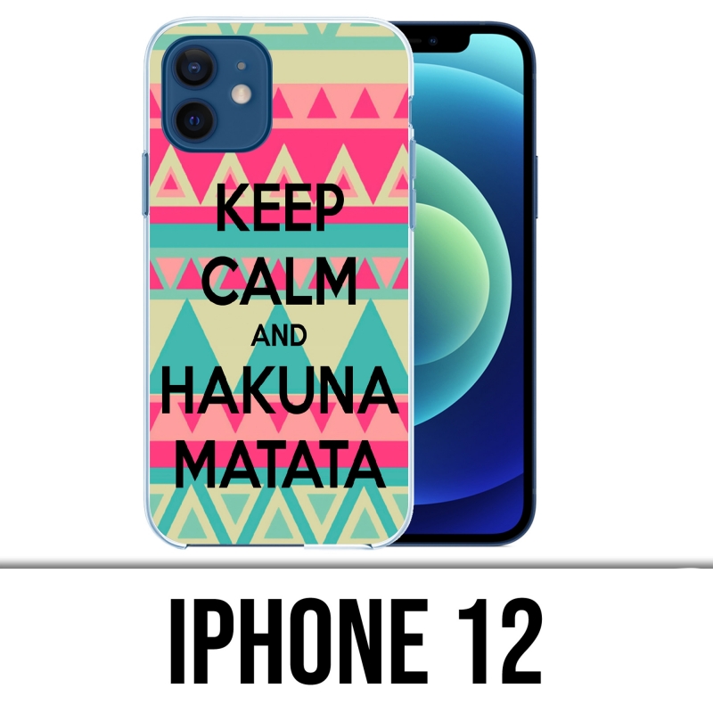 Funda para iPhone 12 - Keep Calm Hakuna Mattata