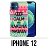 Coque iPhone 12 - Keep Calm Hakuna Mattata