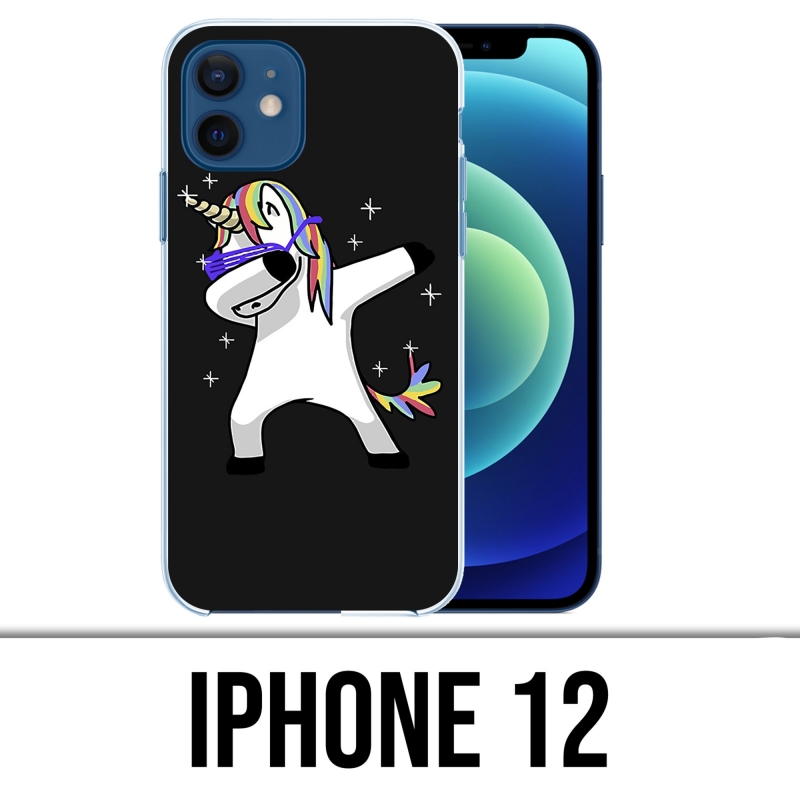 Coque iPhone 12 - Licorne Dab