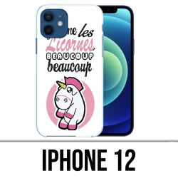 Coque iPhone 12 - Licornes