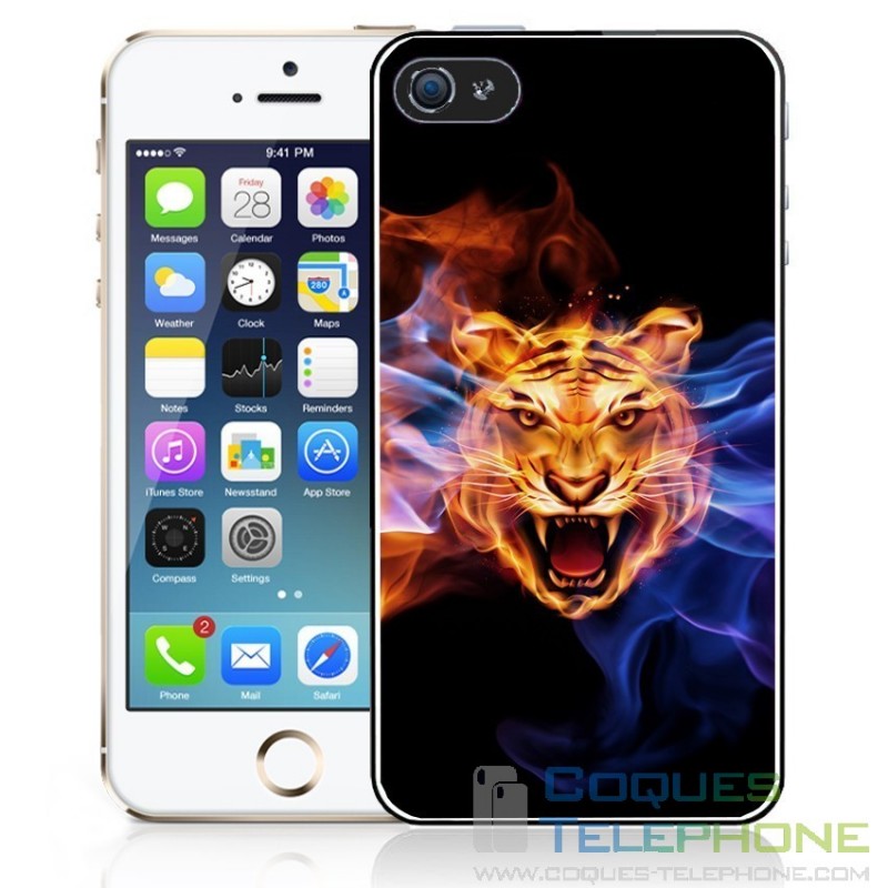 Custodia per telefono Tiger - Design Flames
