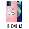 Coque iPhone 12 - Love Message Moon Back