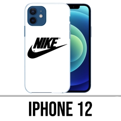 Coque iPhone 12 - Nike Logo Blanc
