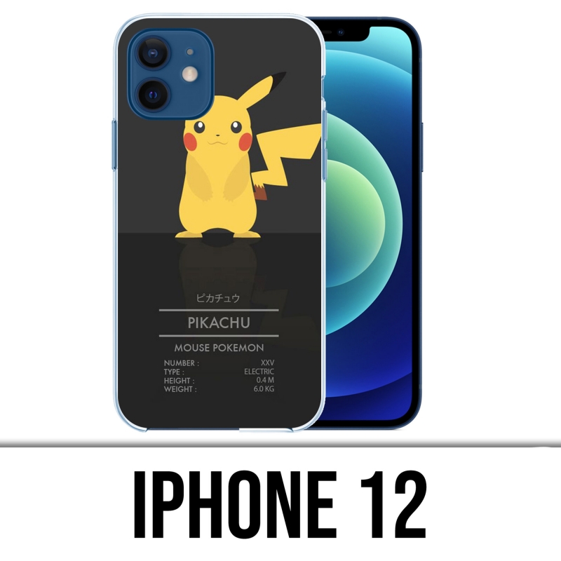 Custodia per iPhone 12 - Carta d'identità Pokémon Pikachu