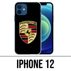 Custodia per iPhone 12 - Logo Porsche nero