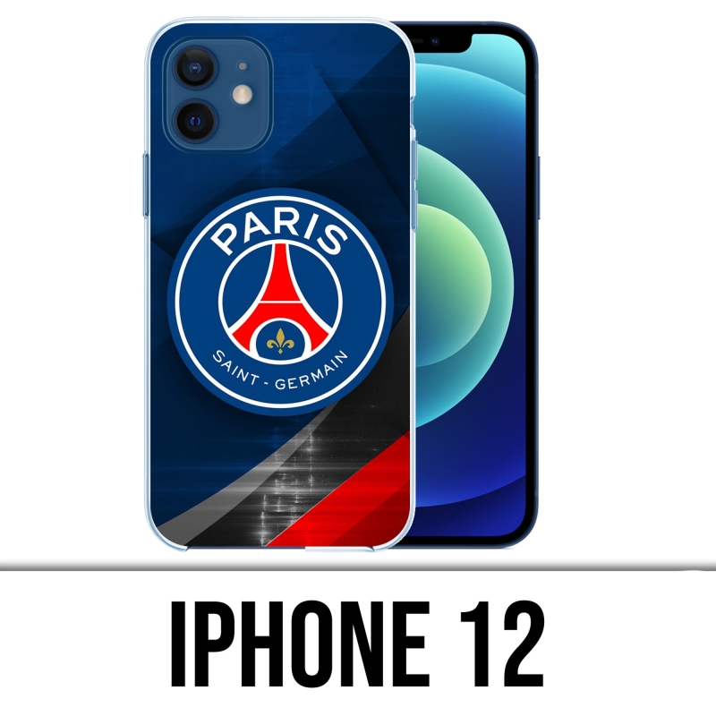 IPhone 12 Case - Psg Logo Metal Chrome