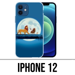 Coque iPhone 12 - Roi Lion Lune
