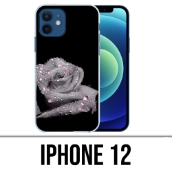 Coque iPhone 12 - Rose Gouttes