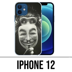 Coque iPhone 12 - Singe Monkey Anonymous